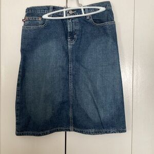 Polo knee denim skirt 4